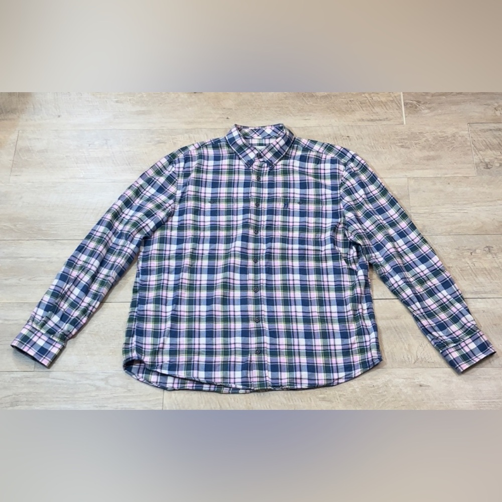 Johnnie-O Men’s Cotton Flannel Button Down Shirt Size Large